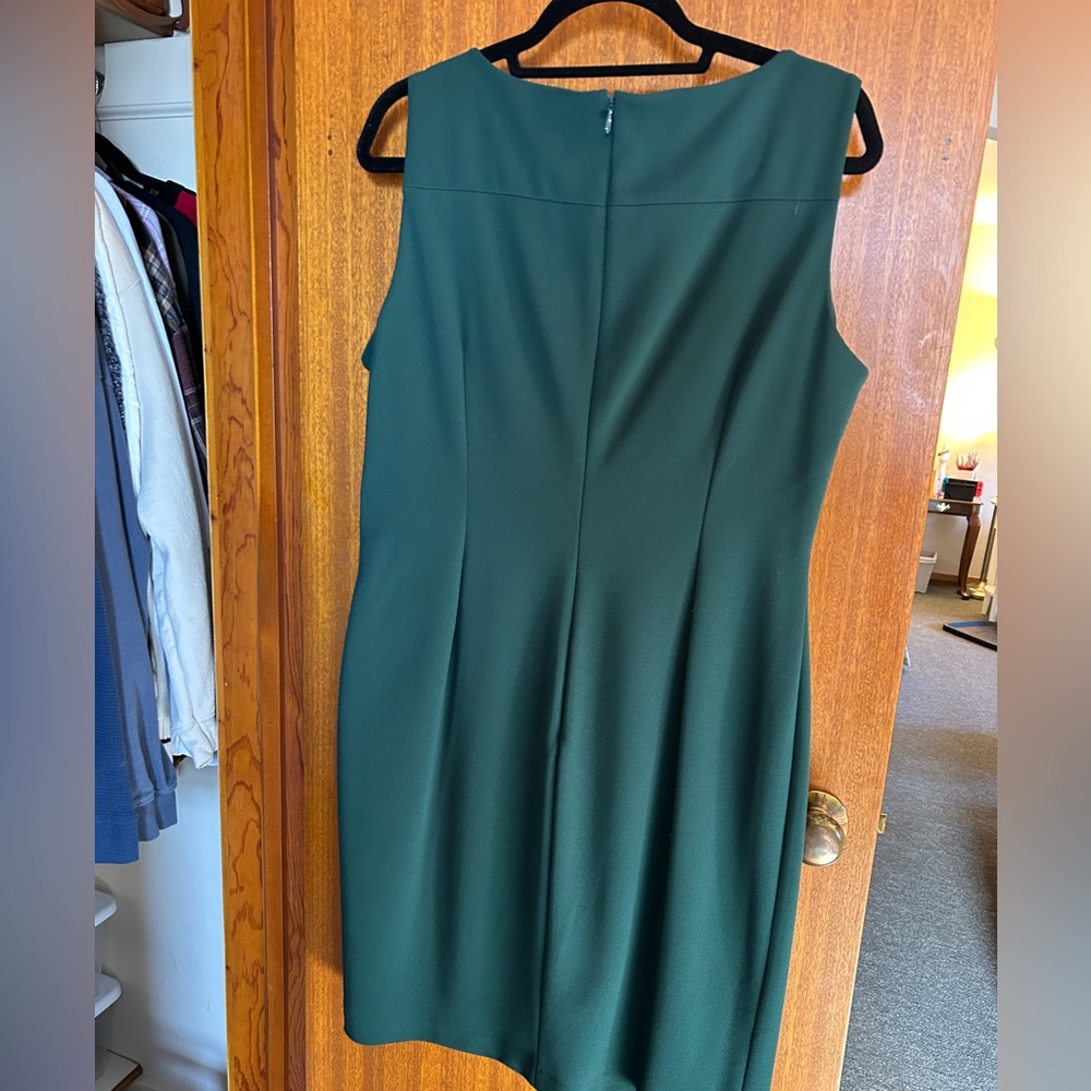 Green Calvin Klein Sunburst Dress - Plus Business Formal - Picture 4 of 7